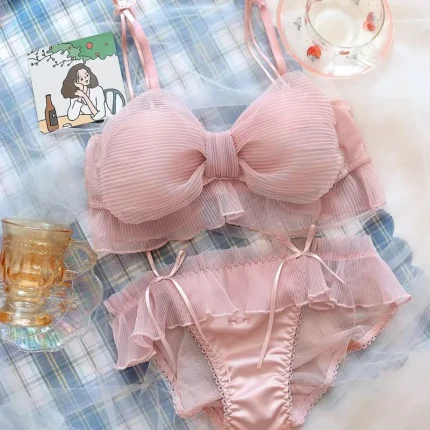 Elegant Bow Lingerie Set – Soft & Romantic