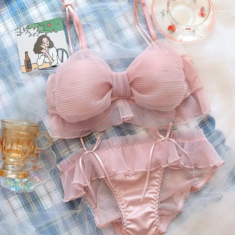 Elegant Bow Lingerie Set – Soft & Romantic